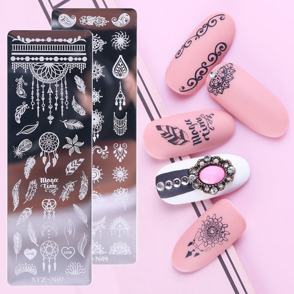 Nail Art Stamp Template Flower Plate