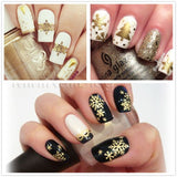 Gold Nail Glitter Sequins Snow Flakes Decorations for Nail Arts