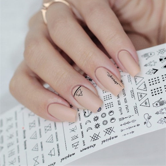 Geometric Nail polish Design Stickers For Nails