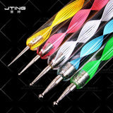 Professional Nail Art Tool 2 Ways Swirl Marbleizing Steel Dotting Pen Nail Tool