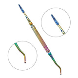 Rainbow Stainless Steel Nail Art Double Sided Cuticle Finger Dead Skin Cut Nail Art Tools