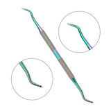 Rainbow Stainless Steel Nail Art Double Sided Cuticle Finger Dead Skin Cut Nail Art Tools