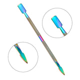 Rainbow Stainless Steel Nail Art Double Sided Cuticle Finger Dead Skin Cut Nail Art Tools