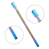 Rainbow Stainless Steel Nail Art Double Sided Cuticle Finger Dead Skin Cut Nail Art Tools