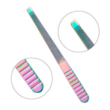 Rainbow Stainless Steel Nail Art Double Sided Cuticle Finger Dead Skin Cut Nail Art Tools