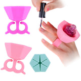 Silicone Wearable Nail Polish Bottle Holder Stand