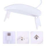 6W White Nail Dryer Machine UV LED Lamp Portable Micro USB Cable Home Use Nail UV Gel Varnish Dryer 3 LEDS Lamp Nail Art Tools